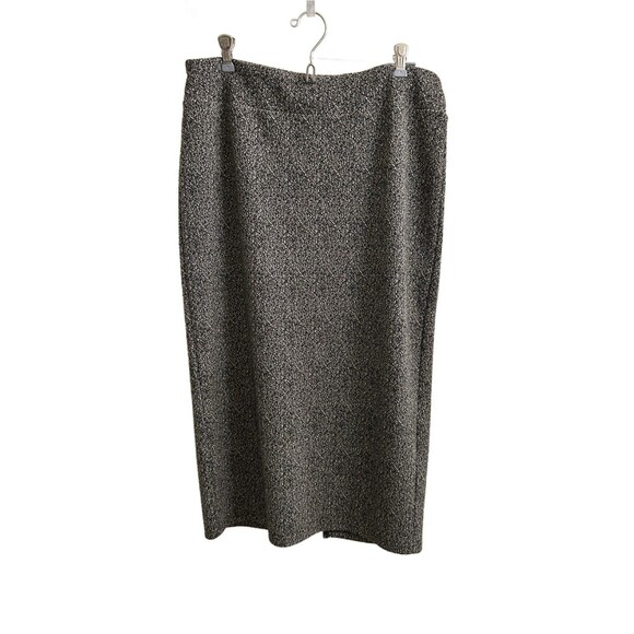Nordstrom 14th & Union Tweed Like Midi Pencil Skirt Back Slit Women's L Career - Picture 1 of 5